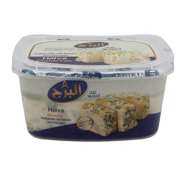 Süßspeise Halva Pistachio | Süßspeise | Mit Sesam und Pistazien | 400 g Premium Qualität BORJ