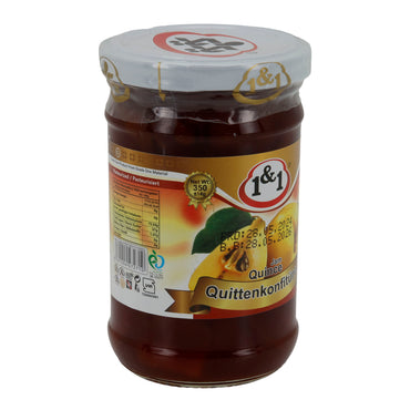 Confiture de coing 1&1 | Confiture | Tartinade fruitée de pain de coing avec de vrais morceaux de coing | Pot de 350 g