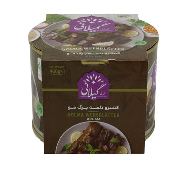 Gilani Dolma Weinblätter | Gefüllte Weinblätter mit Soja & Erbsen | 460 g | Orientalische Spezialität