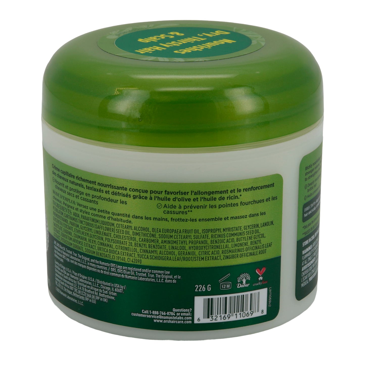 Crème ORS Olive Oil Versterkende Haarcrème | Zijdezacht Haar | Met Castor- en Olijfolie | 226 g