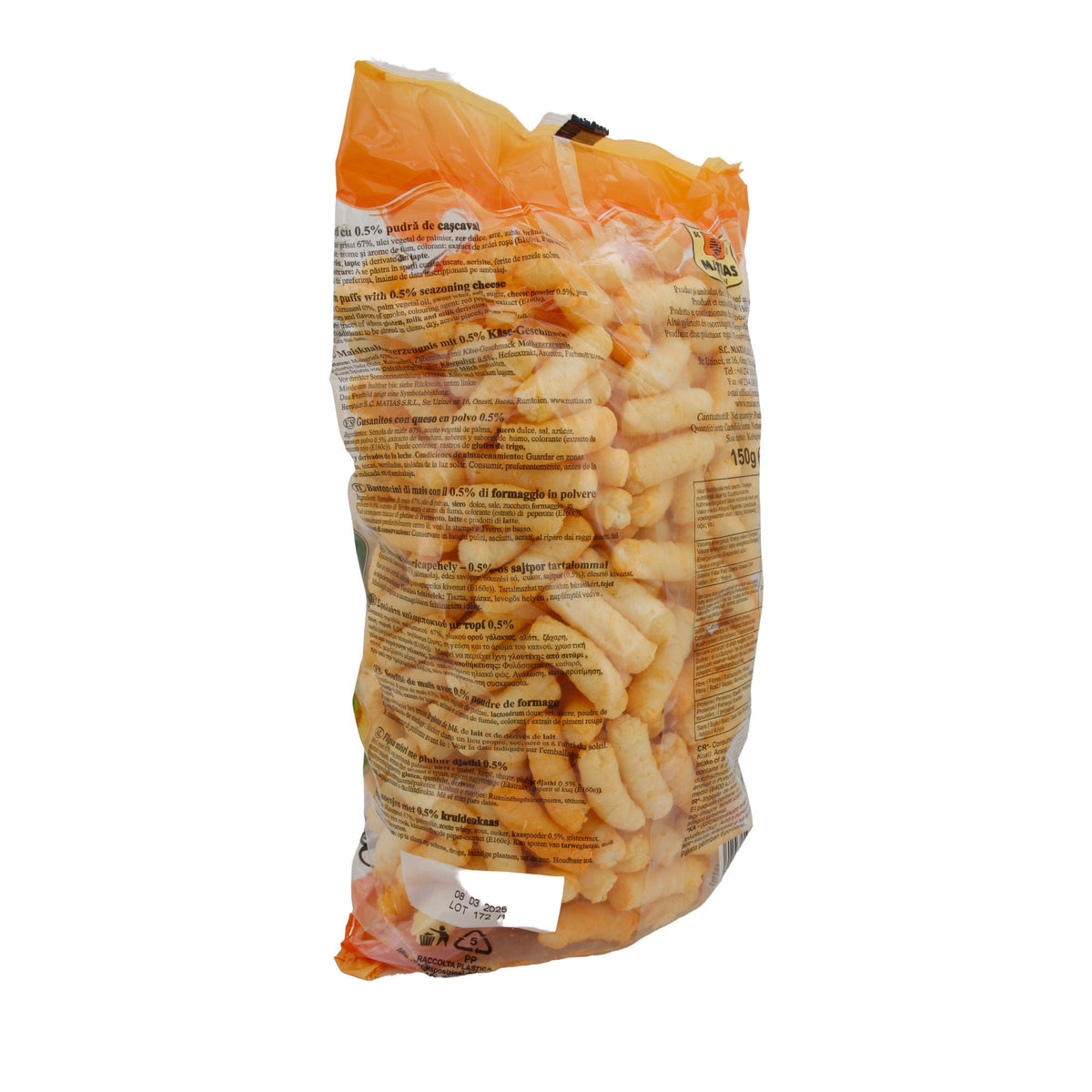 Pufuleti Buggy Family | Knusprig mit Käsegeschmack | Perfekter Snack für die ganze Familie | 150 g |