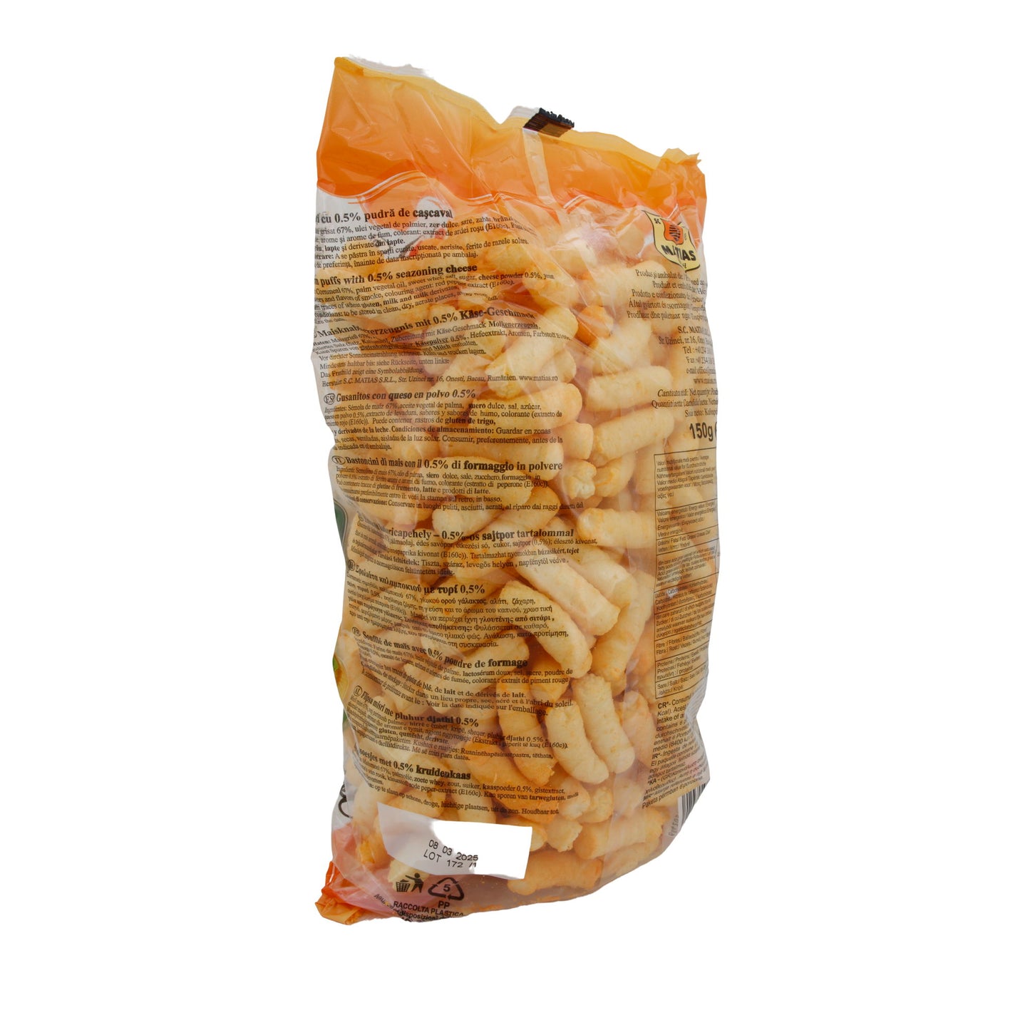 Pufuleti Buggy Family | Knapperig met kaassmaak | Perfecte snack voor het hele gezin | 150 g
