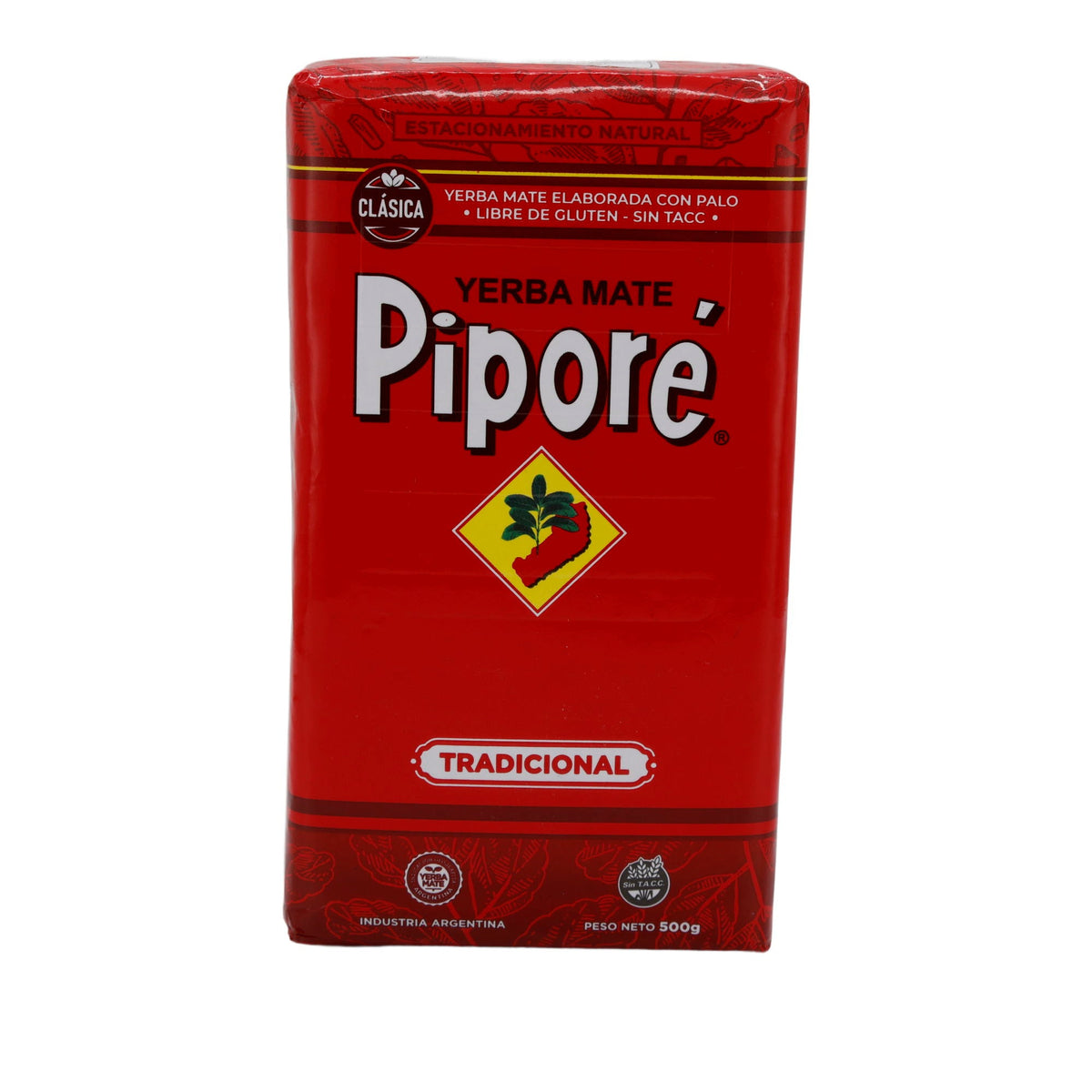 Yerba Mate Tee Piporé Clásica | Traditionell, glutenfrei und mit natürlicher Reifung | 500 g Packung PIPORE