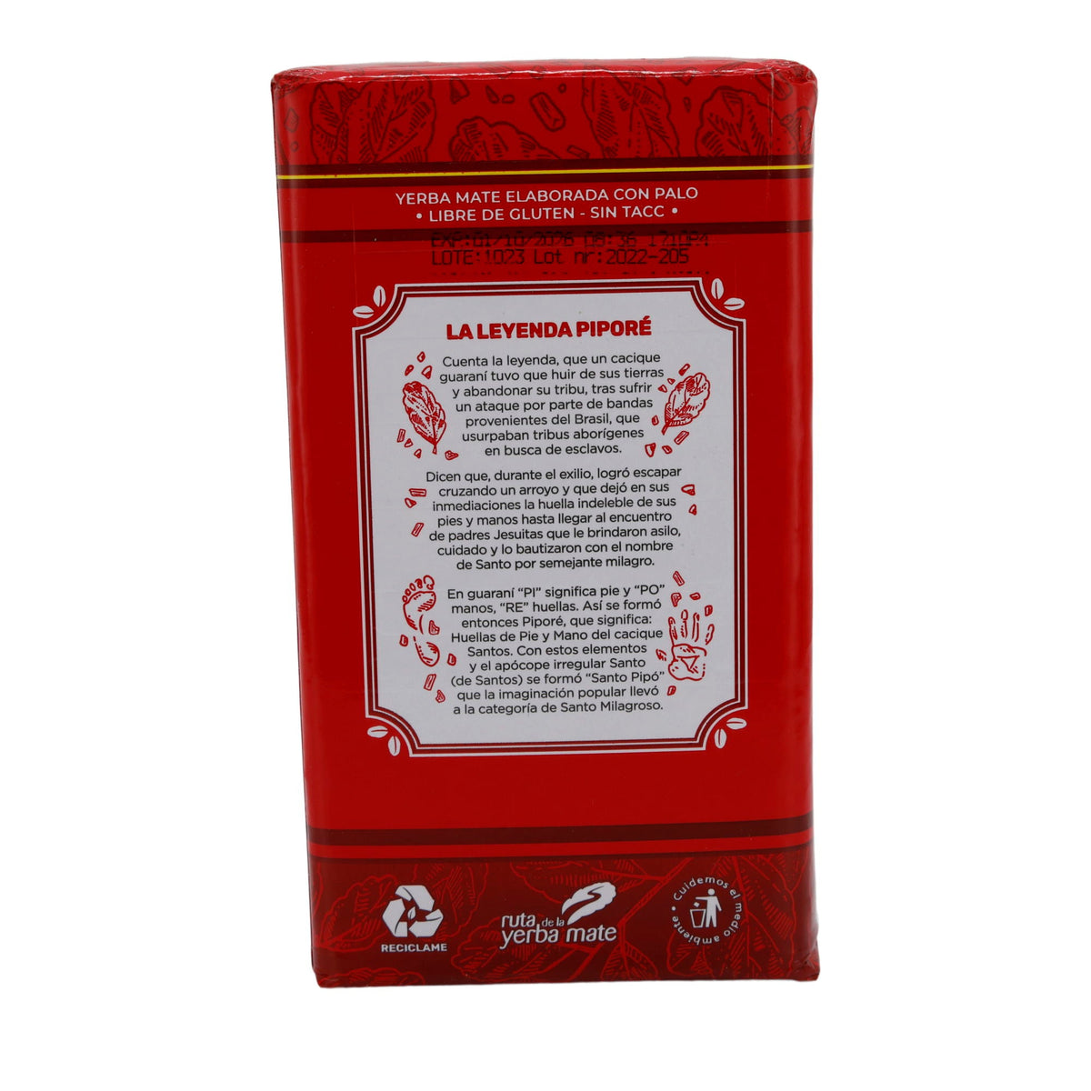 Yerba Mate Tee Piporé Clásica | Traditionell, glutenfrei und mit natürlicher Reifung | 500 g Packung PIPORE