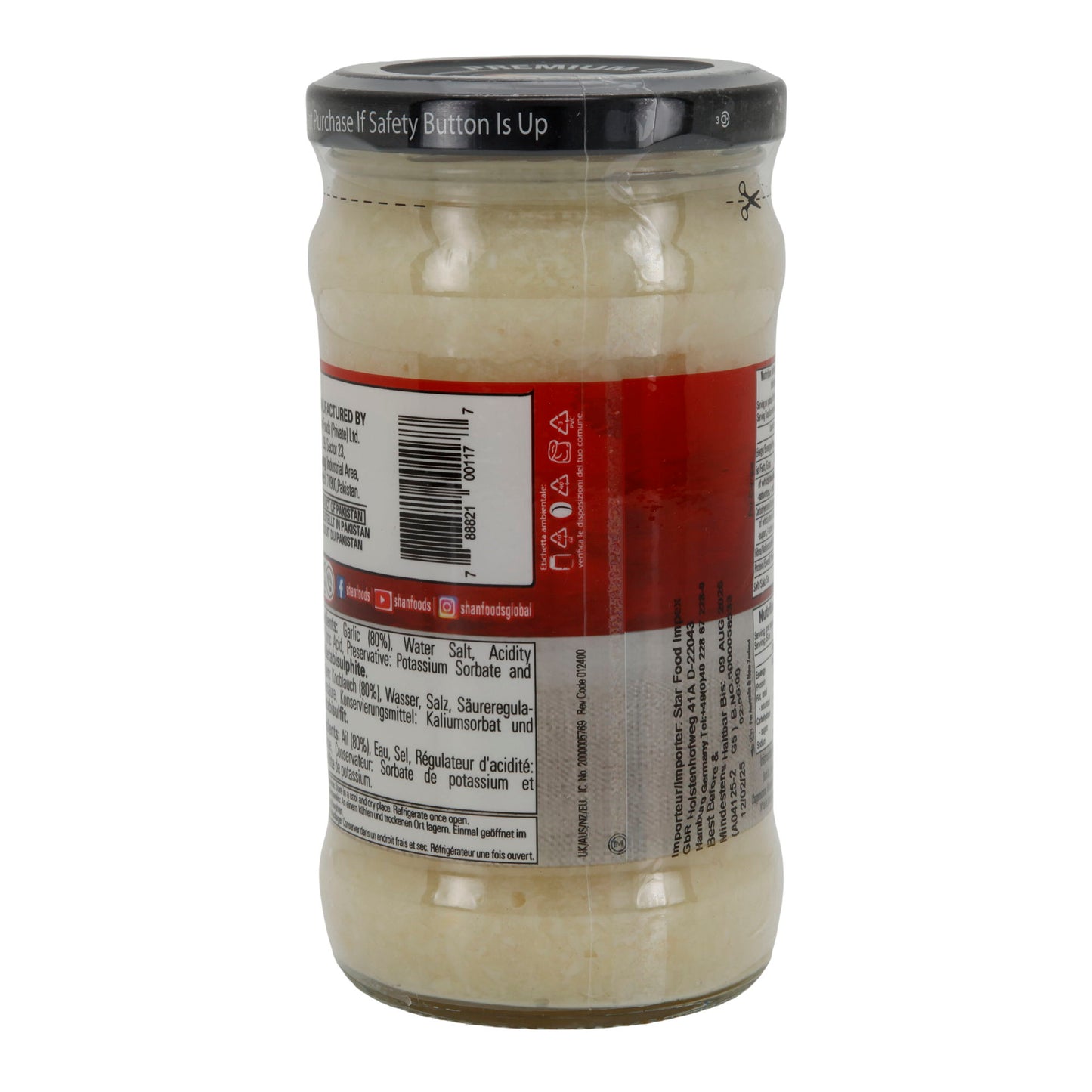 Knoflookpasta Shan | Garlic Paste | van verse knoflook | 310 g glas