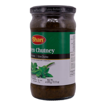 Green Chutney Shan | Pittige Chutney | Met verse kruiden | 315 g