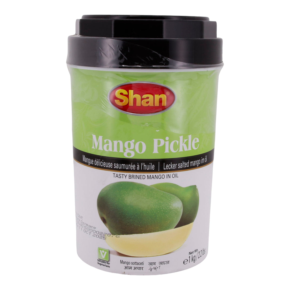 Mango Pickle Shan | Eingelegte Mango | In Öl, geeignet für Vegetarier | 1 kg