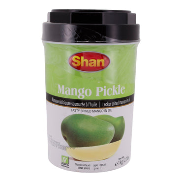 Mango Pickle Shan | Eingelegte Mango | In Öl, geeignet für Vegetarier | 1 kg SHAN