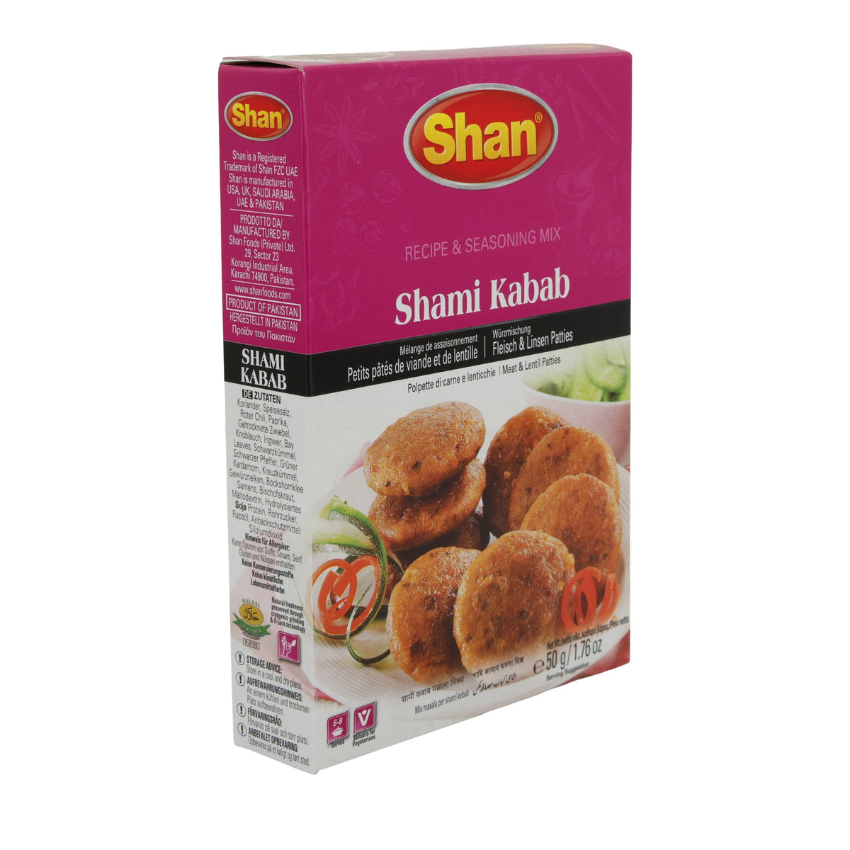 Gewürzmischung Shan | Shami Kabab | Für Fleisch- & Linsenpatties | 50 g SHAN
