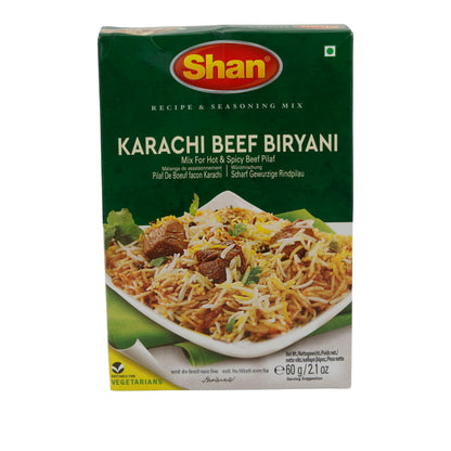 Kruidenmix Shan | Karachi Rundvlees Biryani | Pittig, scherp voor rundvlees Biryani | 60 g