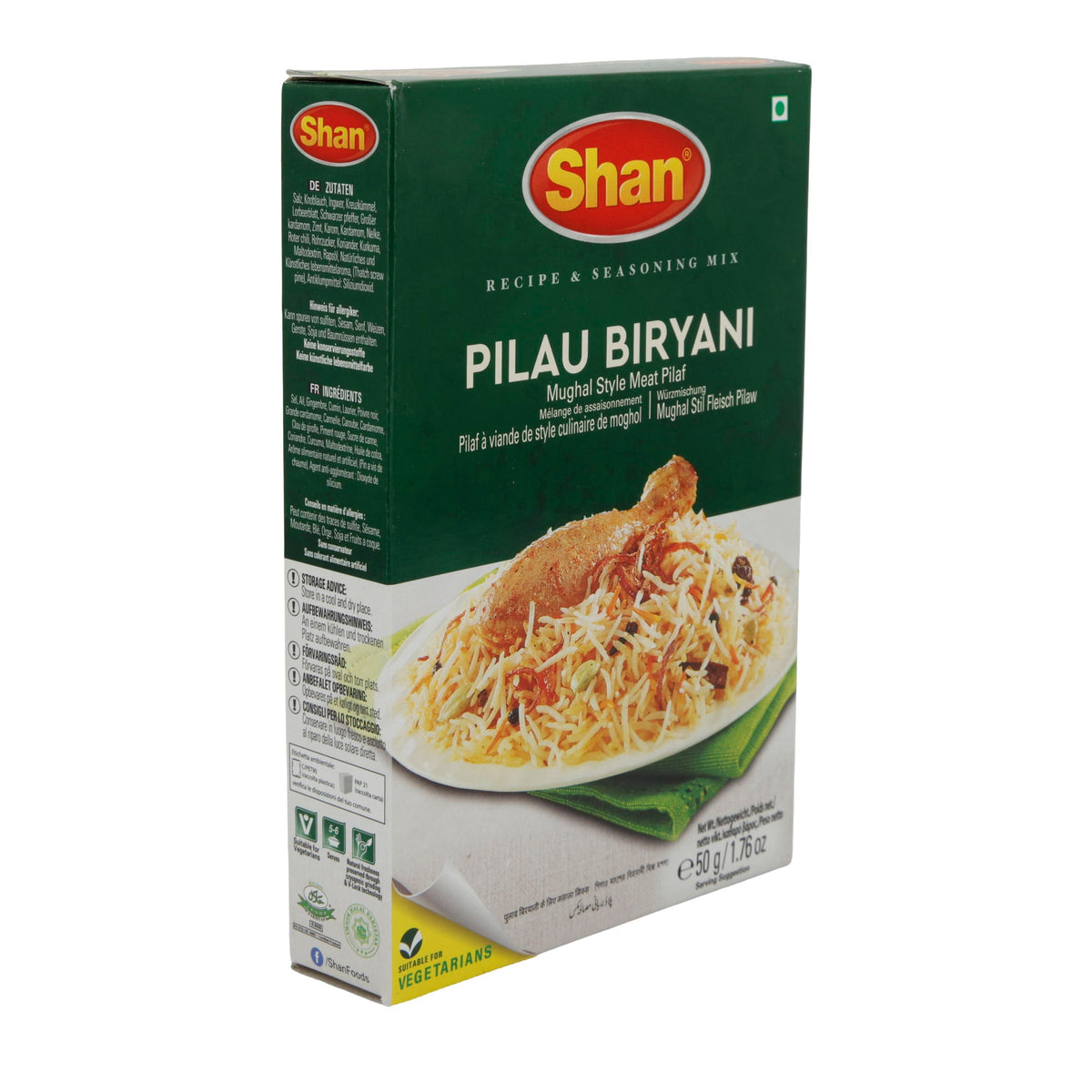 Gewürzmischung Shan | Pilau Biryani Gewürzmischung | Aromatische Würzmischung für Fleischpilaw | 50 g SHAN