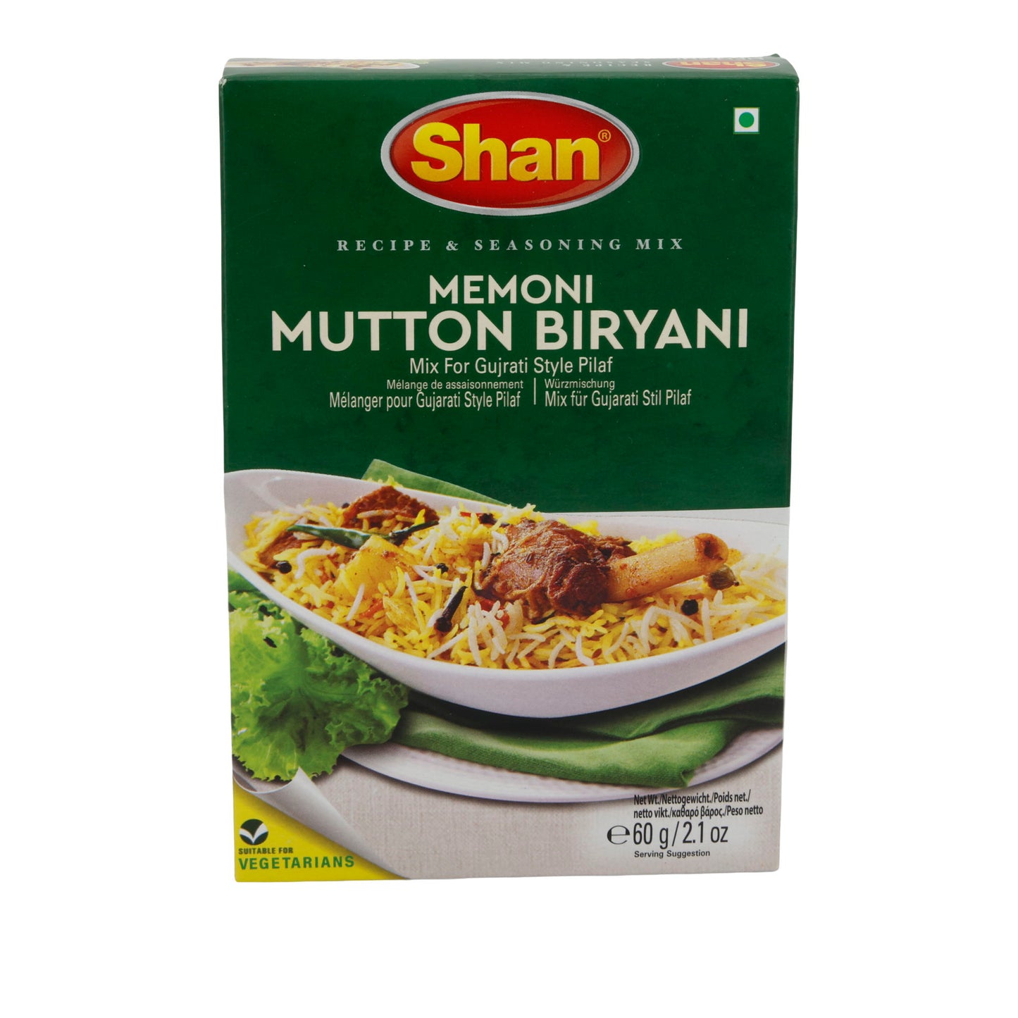 Kruidenmix Shan | Memoni Mutton Biryani | Voor Gujarati-stijl Pilaf | 60 g