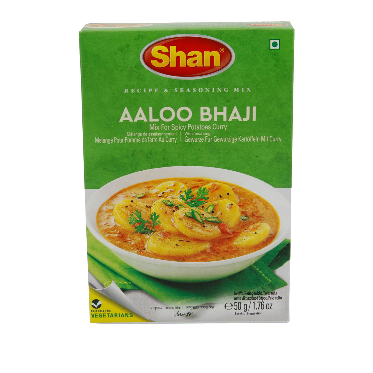 Aloo Bhaji Gewürzmischung Shan | Gewürze für würzige Kartoffeln mit Curry | 50 g
