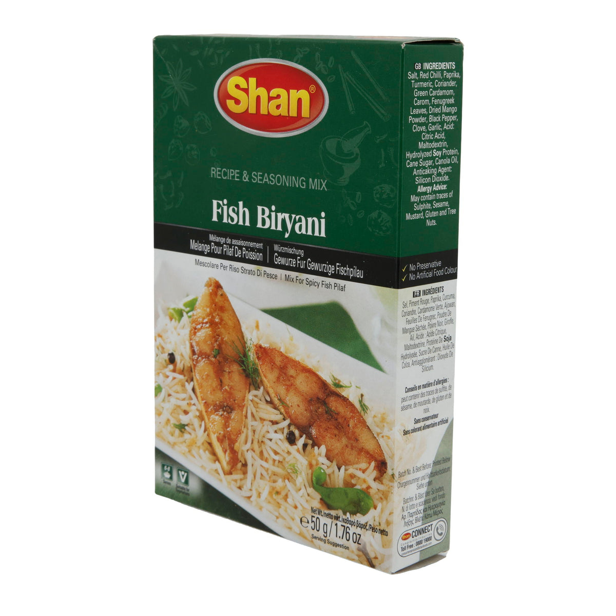 Fish Biryani Gewürzmischung Shan | Aromatische Mischung | Für würzigen Fischpilaf | 50 g