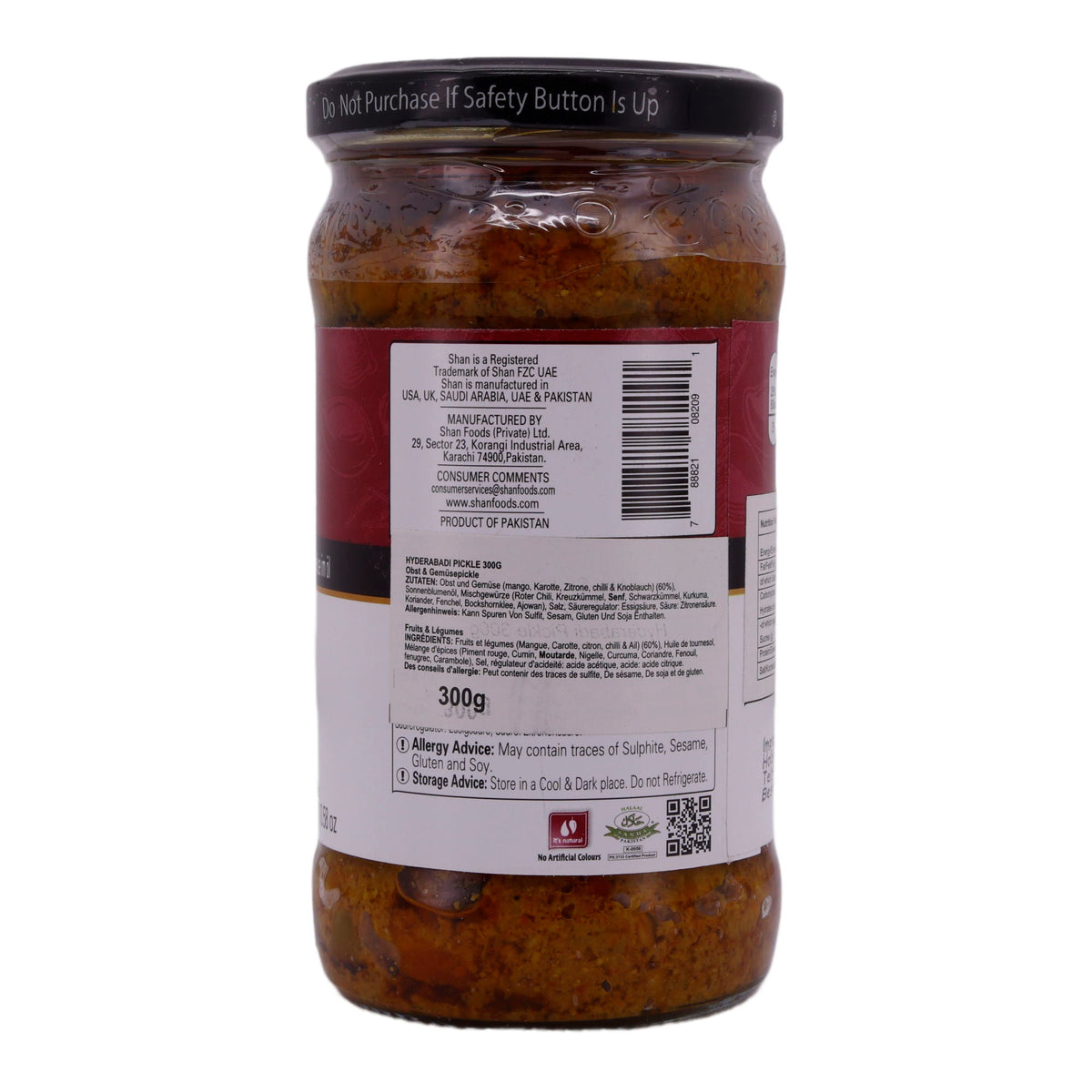 Eingelegtes Gemüse Shan | Hyderabadi Pickle | Scharf & würzig, eingelegt | 300g