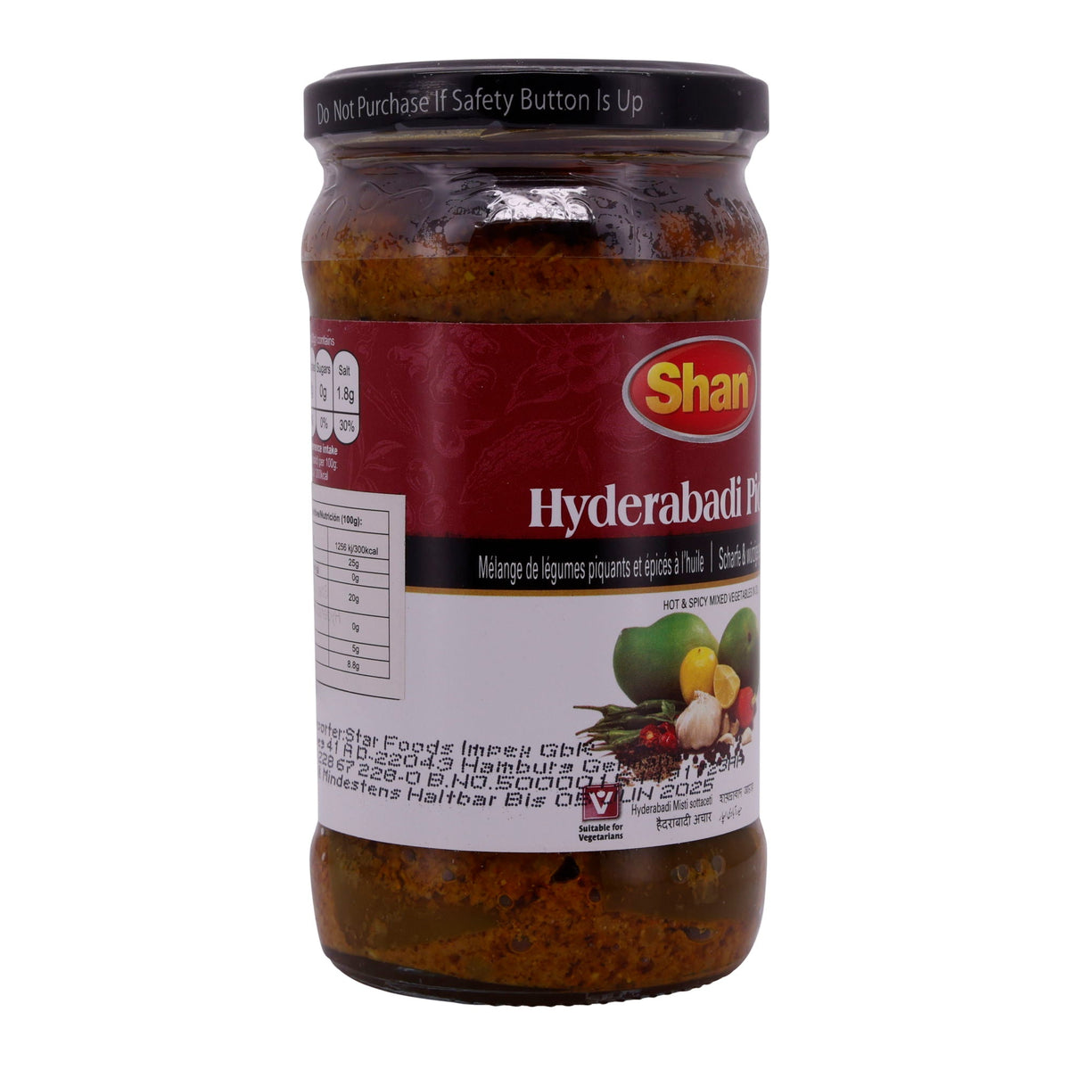Eingelegtes Gemüse Shan | Hyderabadi Pickle | Scharf & würzig, eingelegt | 300g