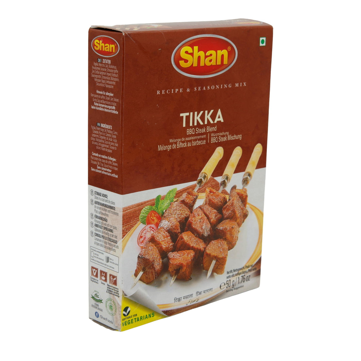 Tikka Masala SHAN | Aromatische Gewürzmischung | Für authentische indische Tikka-Gerichte | 50 g SHAN