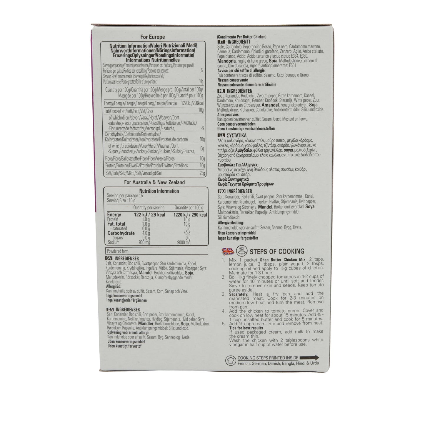 Kruidmengsel Shan | Butter Chicken | Voor kip in botersaus | 50g
