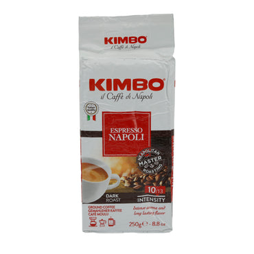 Espresso Kimbo | Napoli | Authentiek, Napolitaans, intense aroma's, donkere branding | 250 g