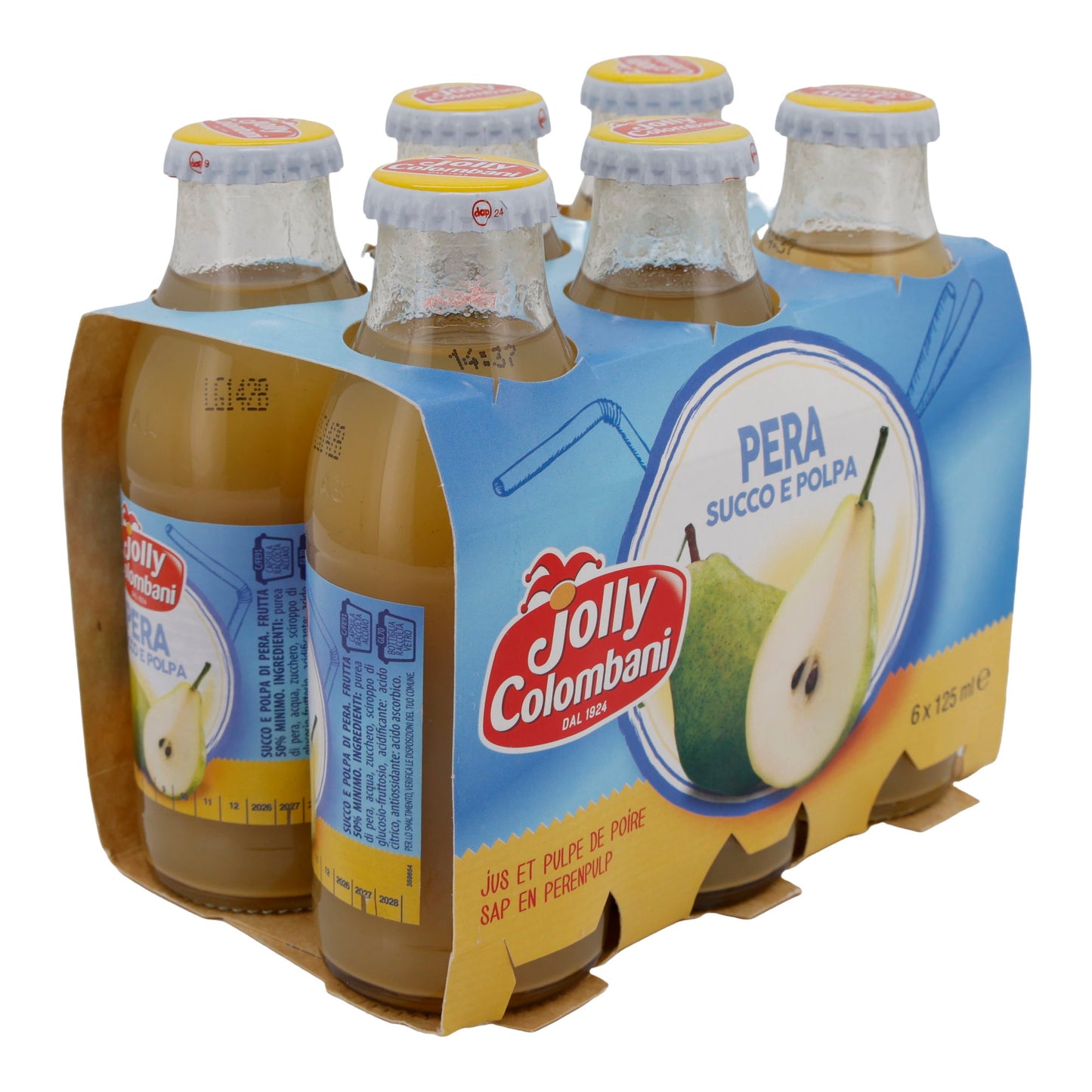 Birnensaft Jolly Colombani | Sap | Met vruchtvlees | 6 x 125 ml