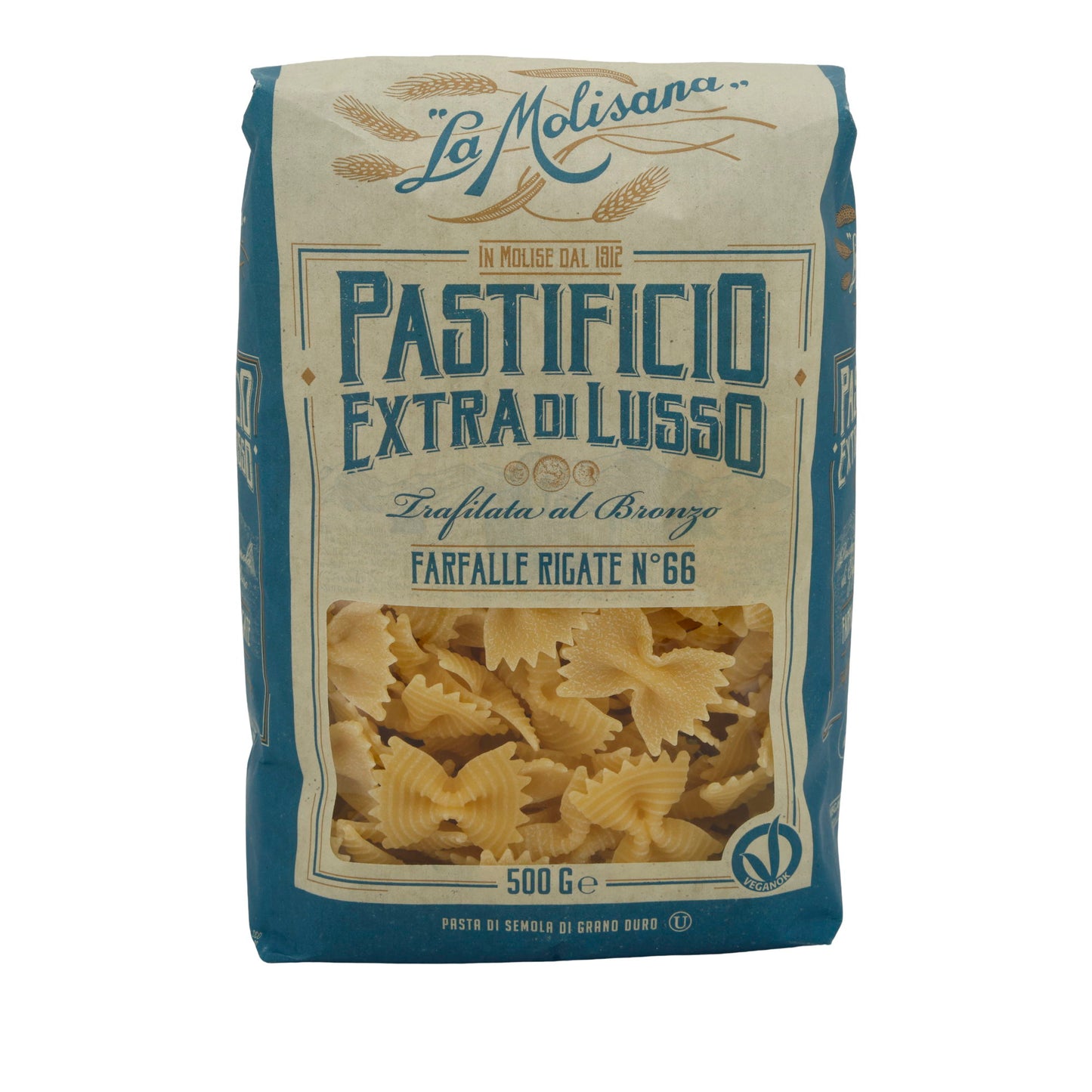 Farfalle Rigate La Molisana | Pasta Premium | Da Semola di Grano Duro | 500 g