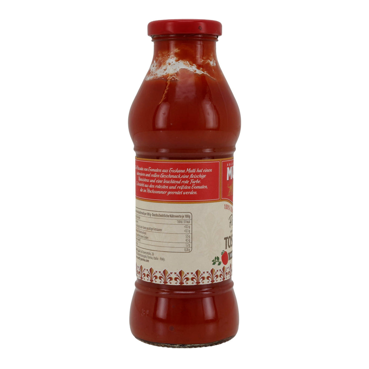 Passierte Tomaten Mutti | Passata | aus der Toskana | 400 g Glasflasche MUTTI
