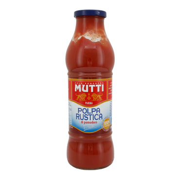Tomatenmark-Pulpe Mutti | Polpa Rustica di Pomodoro | Hochwertig, authentische Saucen | 690 g MUTTI