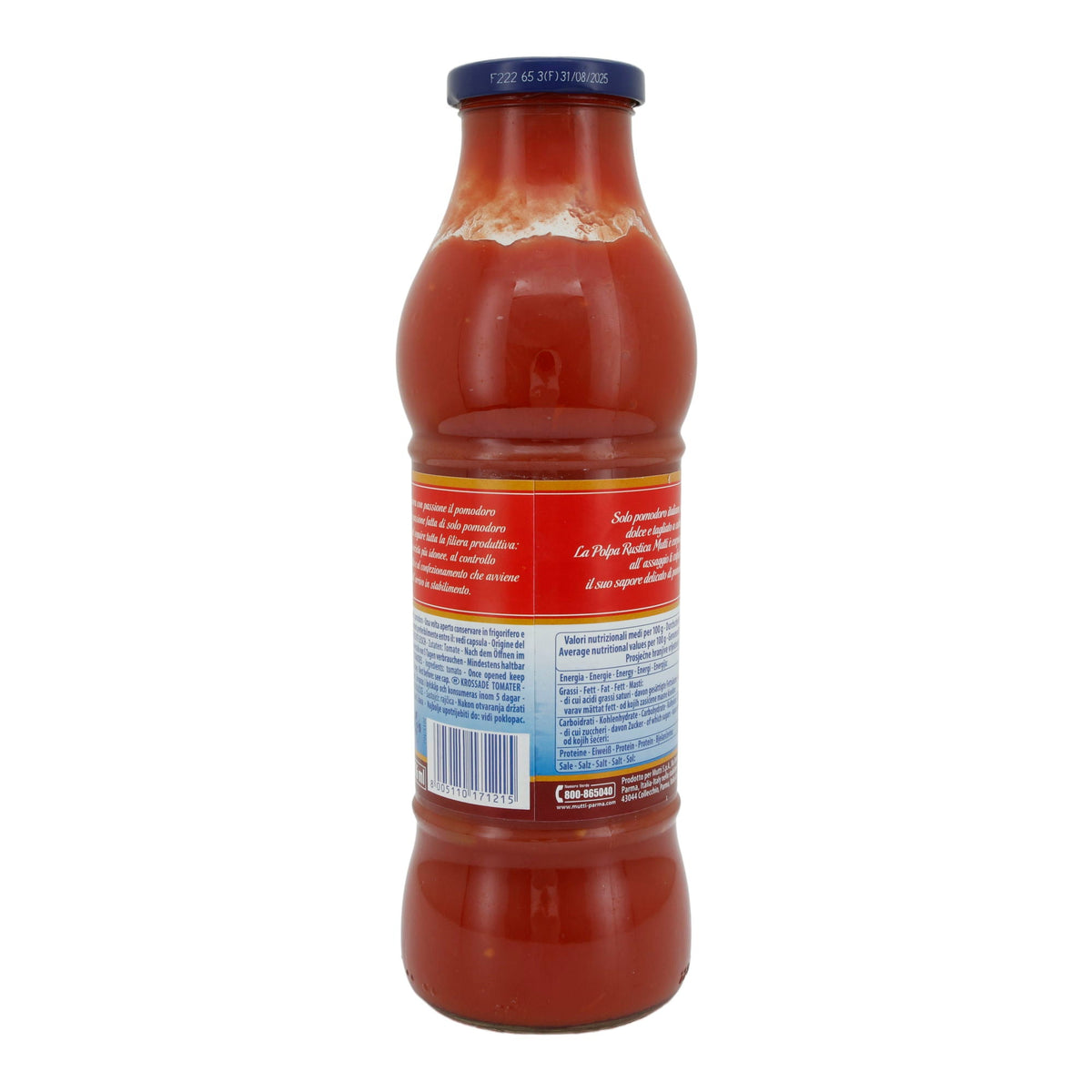 Tomatenmark-Pulpe Mutti | Polpa Rustica di Pomodoro | Hochwertig, authentische Saucen | 690 g MUTTI