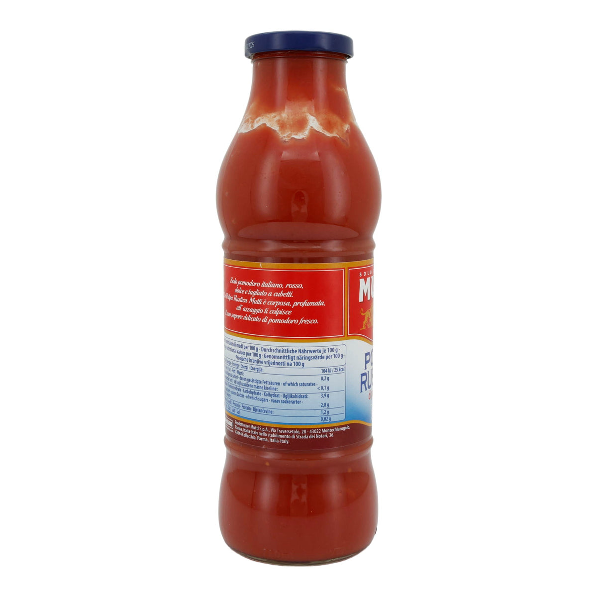 Tomatenmark-Pulpe Mutti | Polpa Rustica di Pomodoro | Hochwertig, authentische Saucen | 690 g MUTTI