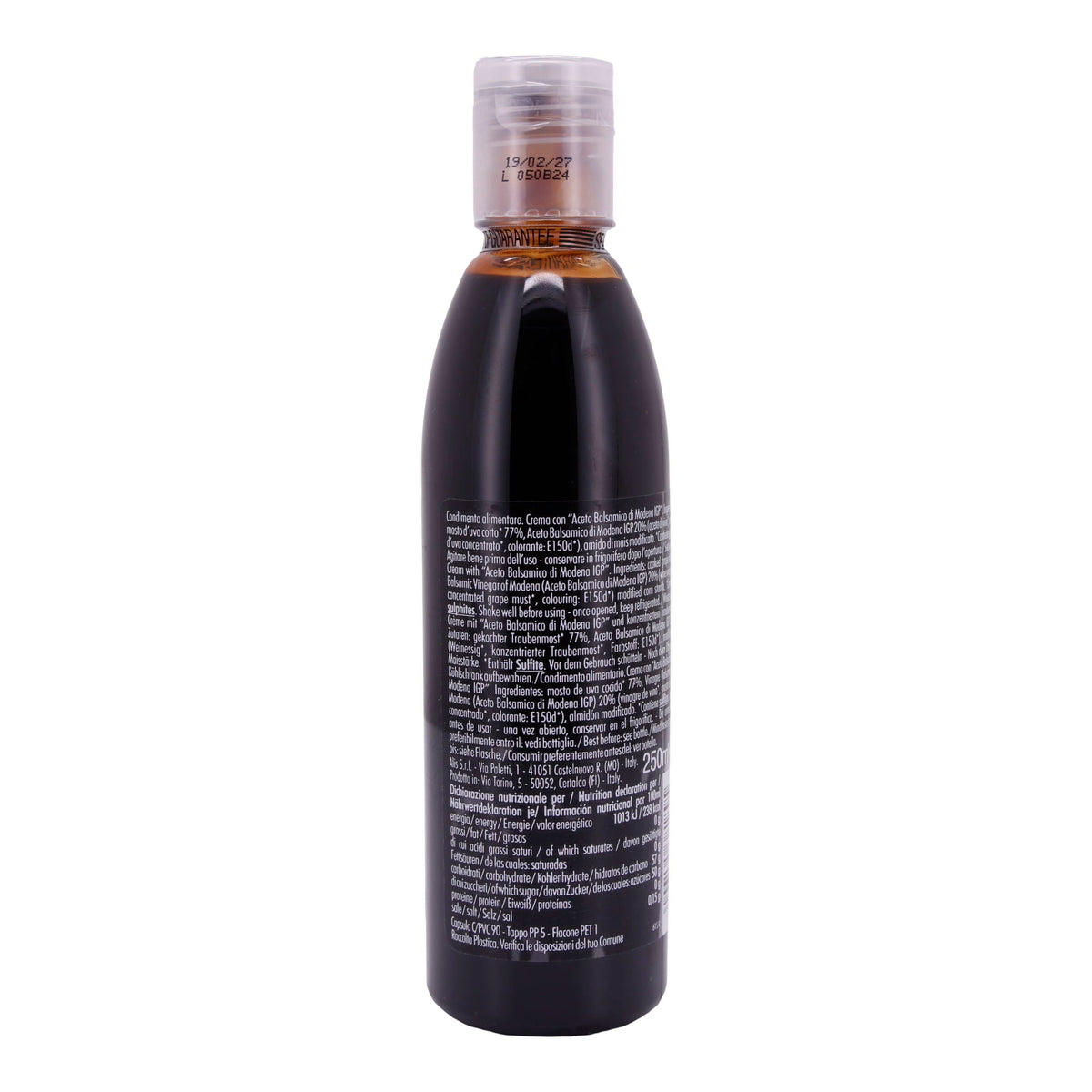 Balsamicocreme Casa Rinaldi | Crema con Aceto Balsamico di Modena IGP | Fein, vielseitig | 250 ml CASA RINALDI