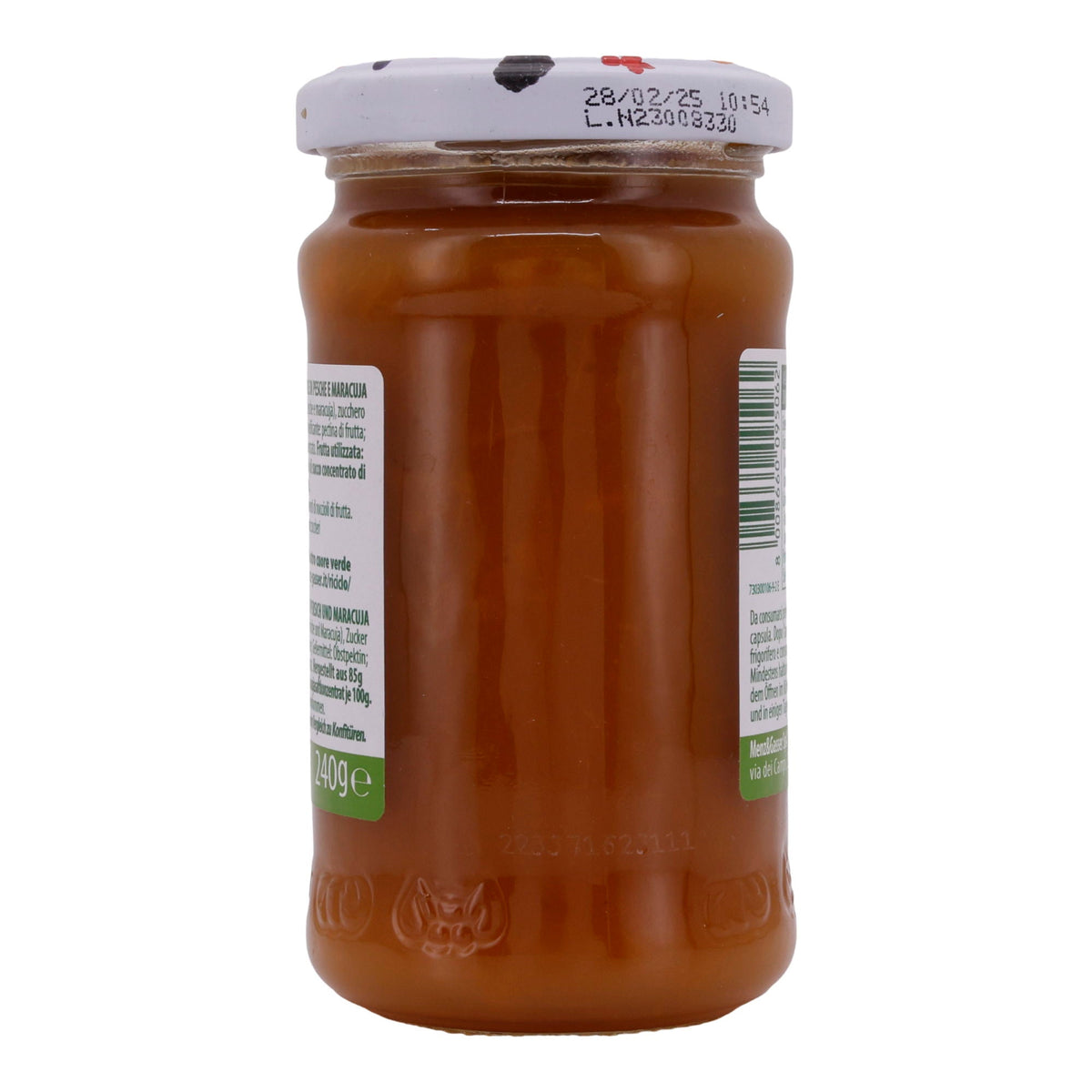 Konfitüre Menz & Gasser | Pfirsich-Maracuja Extra | Fruchtig, 30 % weniger Zucker | 240 g MENZ & GASSER