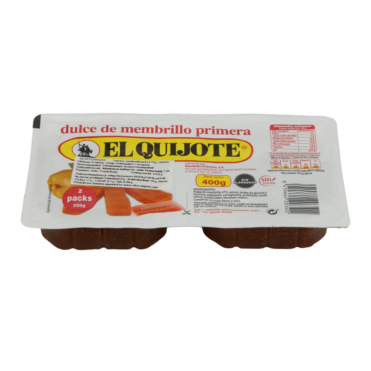 Quittengelee El Quijote Dulce de Membrillo Primera | lecker | aus Spanien | 400 g