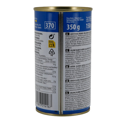 OLIJVEN GEVULD MET JALAPEÑO 350G