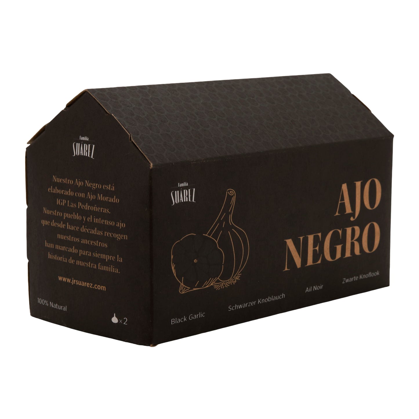Schwarzer Knoblauch Ajo Negro Familia Suárez – 100 % natürlich (2 Knollen, Spanien)