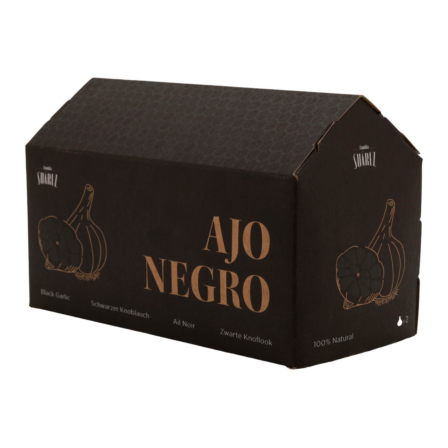 Schwarzer Knoblauch Ajo Negro Familia Suárez – 100 % natürlich (2 Knollen, Spanien)