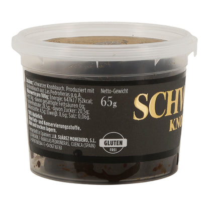 Schwarzer Knoblauch Ajo Negro im Becher – 100 % natürlich (65 g, Familia Suárez, Spanien)