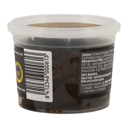 Schwarzer Knoblauch Ajo Negro im Becher – 100 % natürlich (65 g, Familia Suárez, Spanien)