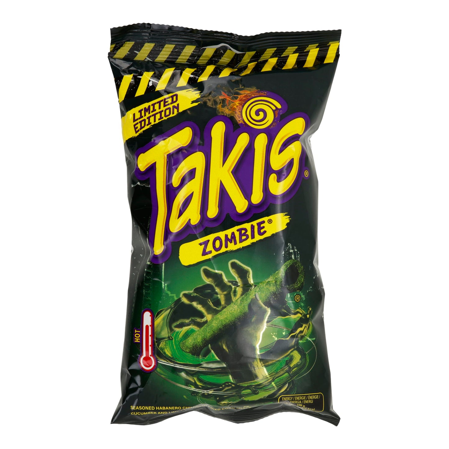 Takis Tortilla-Rollen | Zombie | Scharf, Habanero-Gurken-Limetten-Geschmack | 100 g