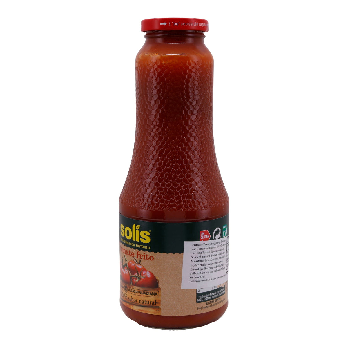 Tomatensauce Frito, Solís | Traditionelle spanische frittierte Tomatensauce | Aus sonnengereiften Tomaten | 725g