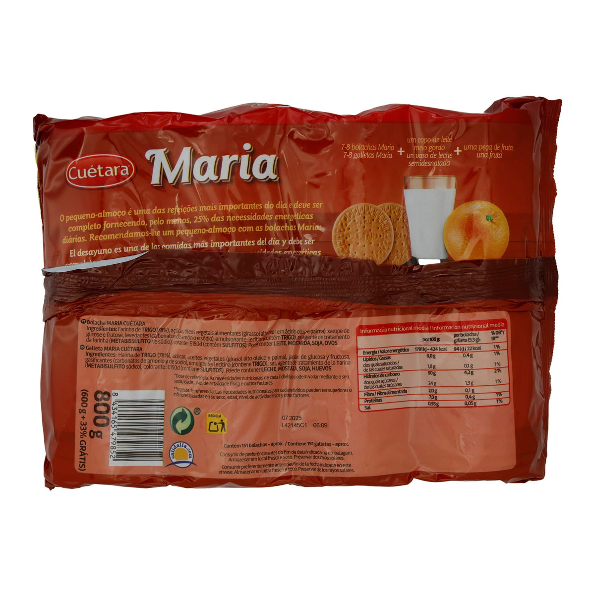Maria Kekse Cuétara | Butterkekse | Klassisch spanisch | 800 g