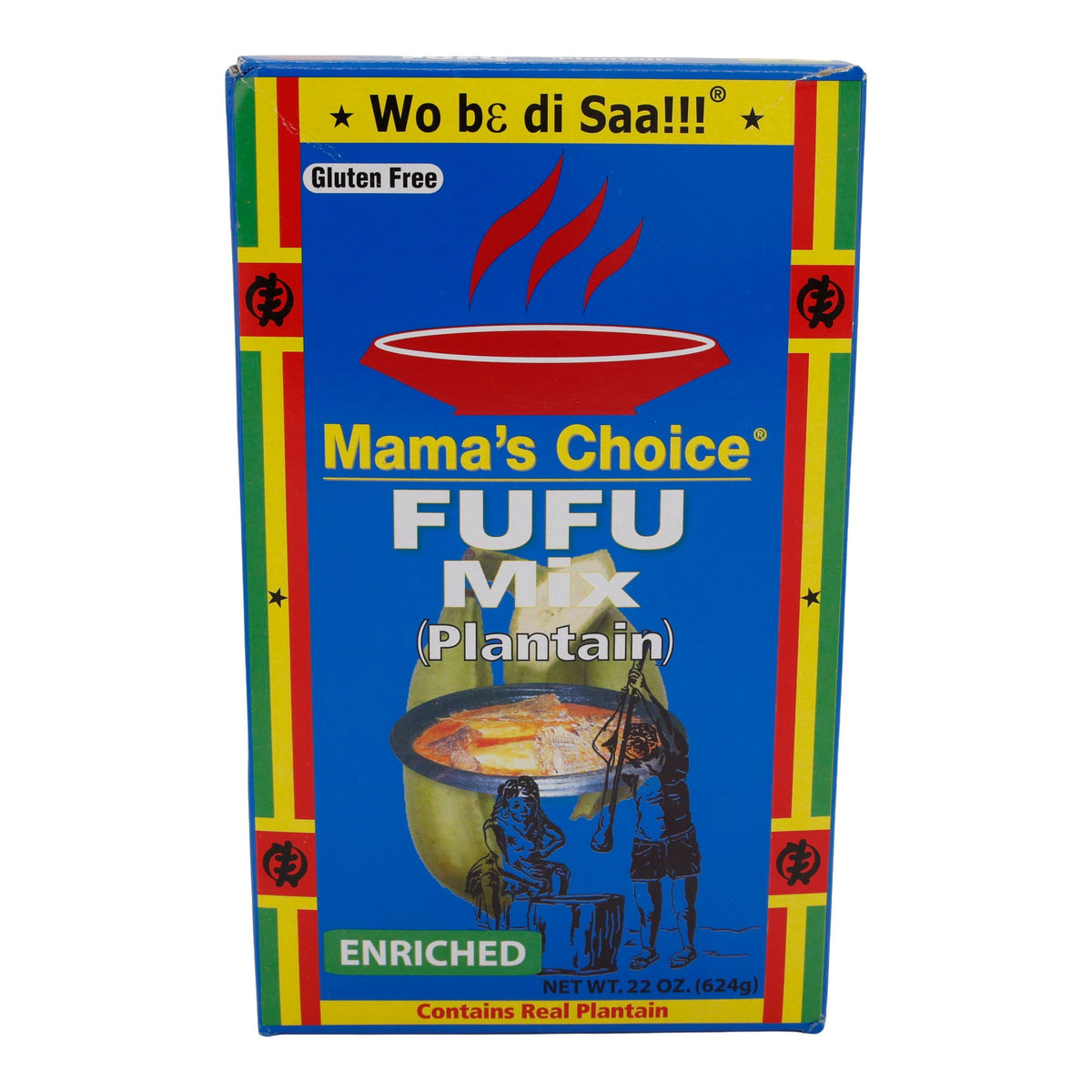 Fufu Mix Mama's Choice (Plantain) | Enriched Plantain Flour Mix für Fufu | 624 g