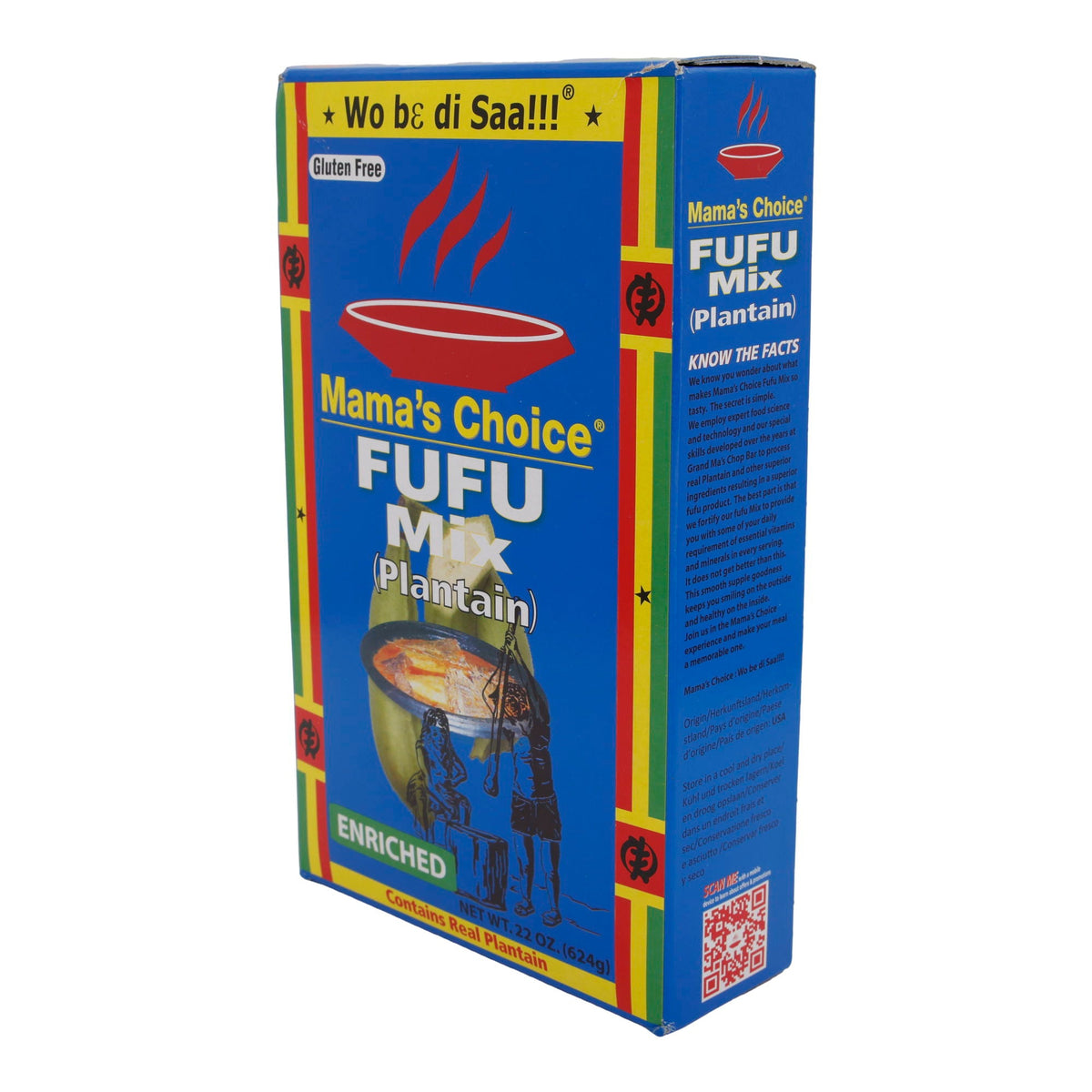 Fufu Mix Mama's Choice (Plantain) | Enriched Plantain Flour Mix für Fufu | 624 g