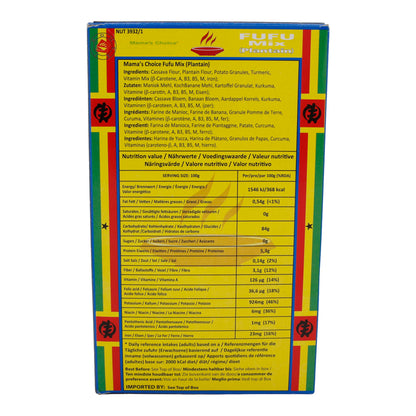 Fufu Mix Mama's Choice (Plantain) | Enriched Plantain Flour Mix for Fufu | 624 g