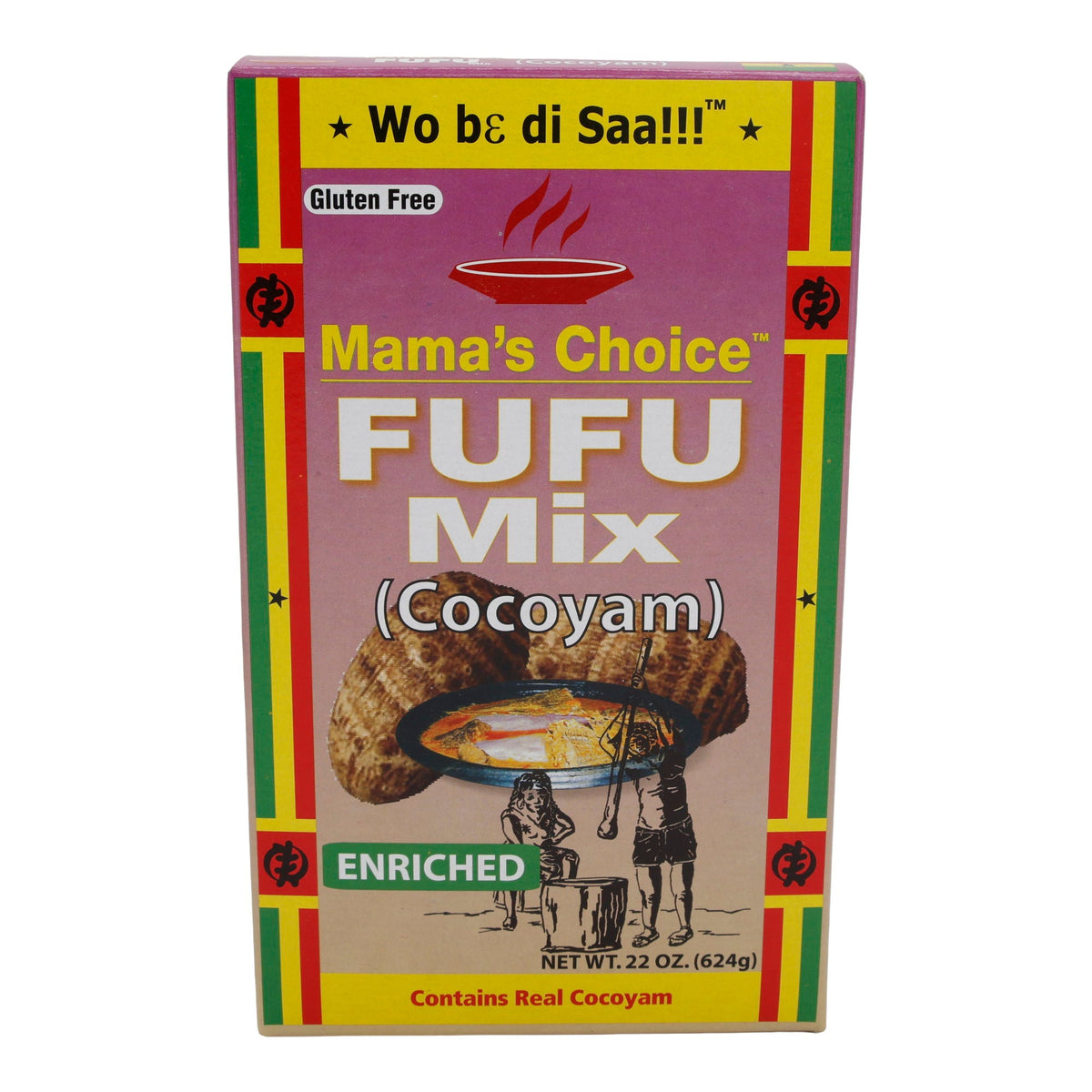 Fufu-Mehl Mama's Choice | Fufu Mix Cocoyam | Glutenfrei, angereichert mit Kochbanane und Yam | 624g