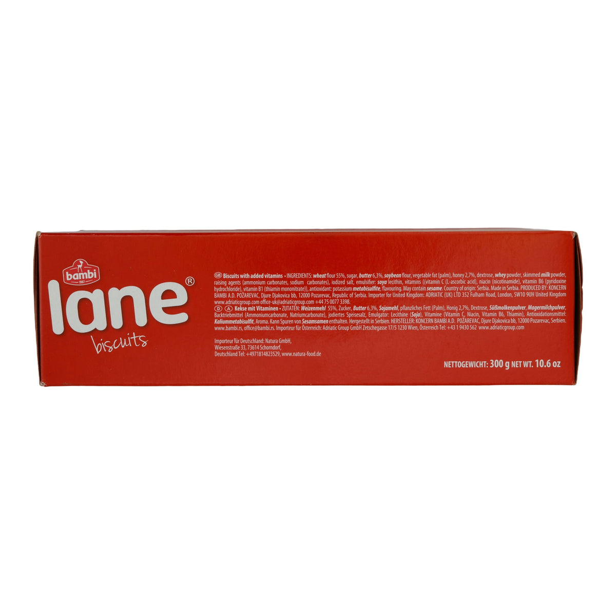 Biskuitkekse Bambi Lane | Kekse | Mit Vitamin B6, Niacin und Thiamin | 300 g BAMBI