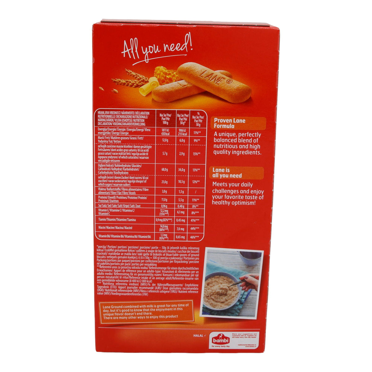 Ground Biscuits Bambi Lane | Fein gemahlene Kekse | Vielseitig verwendbar | 300 g