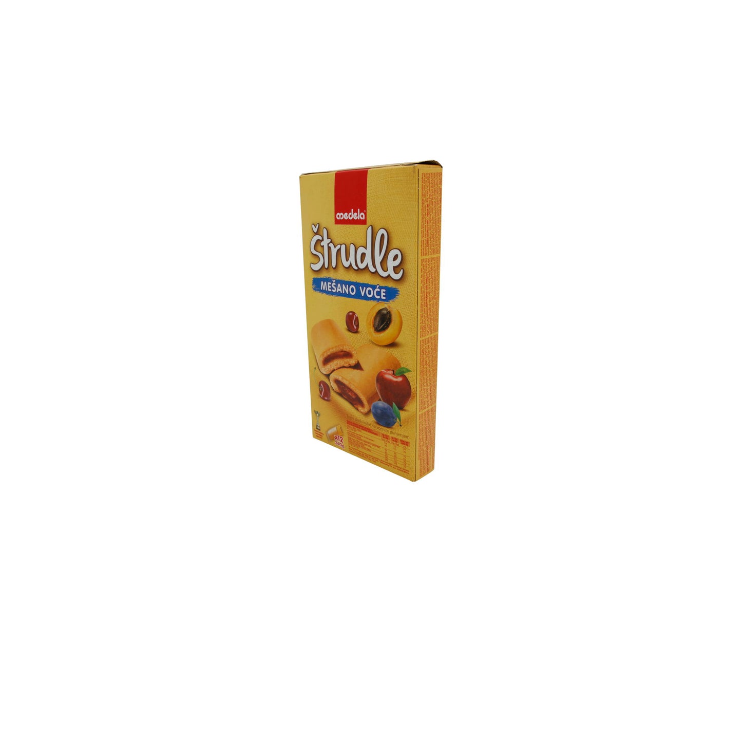 Strudel Medela | Štrudle Mešano Voće | Mit gemischtem Fruchtgeschmack (Pflaume, Apfel, Kirsche, Aprikose) | 12 Stück (240 g)