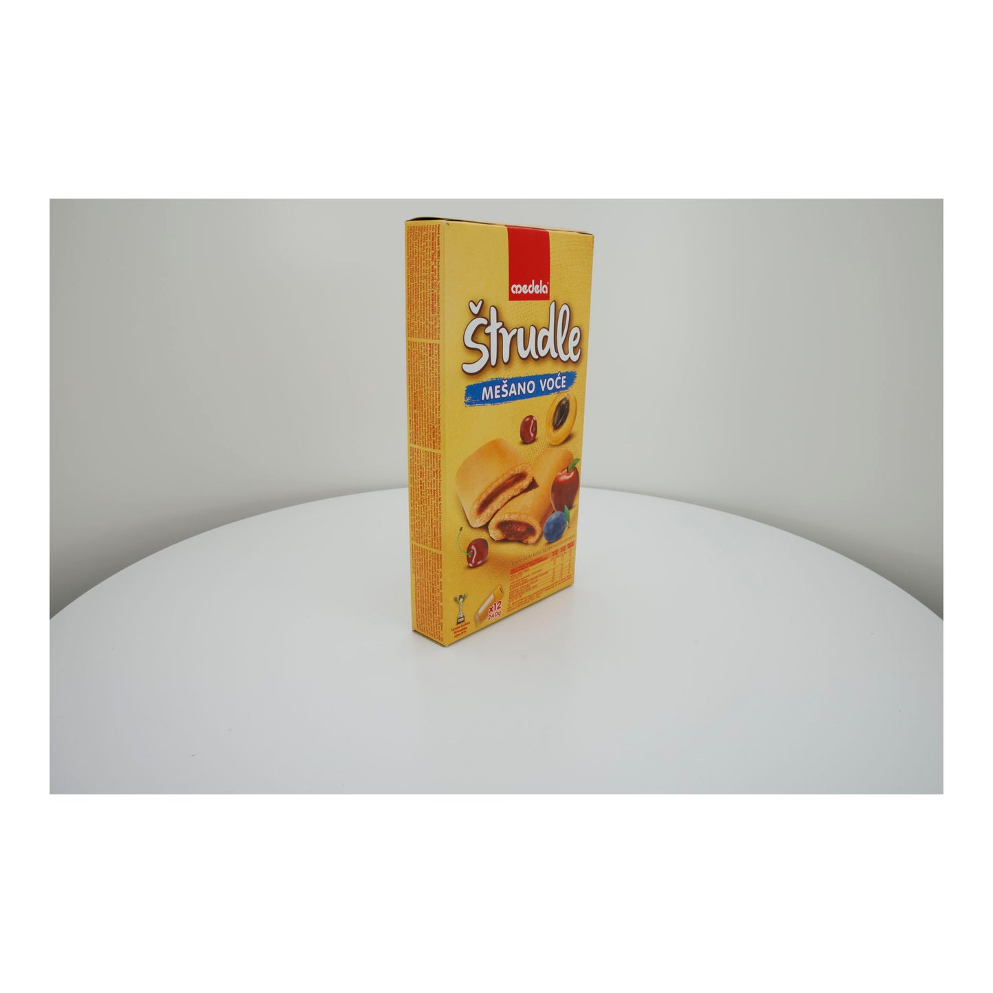 Strudel Medela | Štrudle Mešano Voće | Mit gemischtem Fruchtgeschmack (Pflaume, Apfel, Kirsche, Aprikose) | 12 Stück (240 g)
