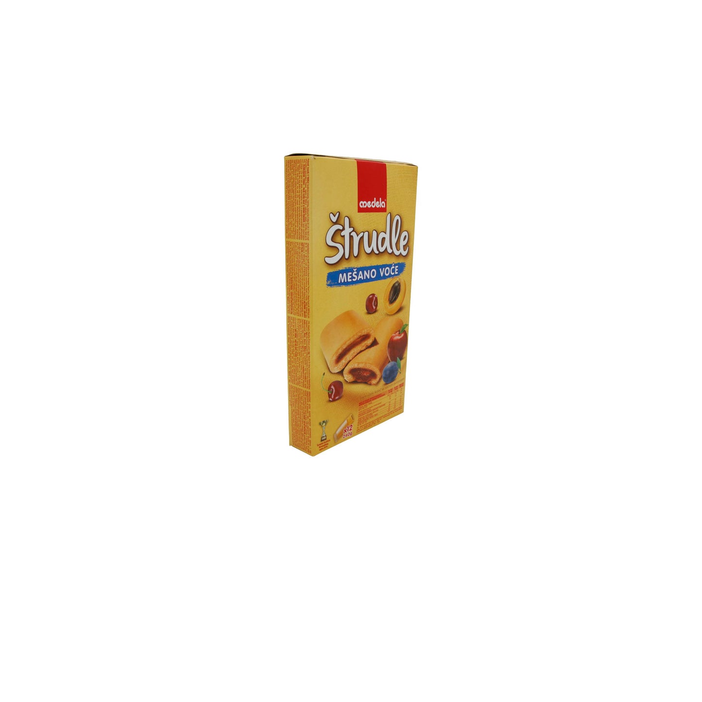 Strudel Medela | Štrudle Mešano Voće | Mit gemischtem Fruchtgeschmack (Pflaume, Apfel, Kirsche, Aprikose) | 12 Stück (240 g)