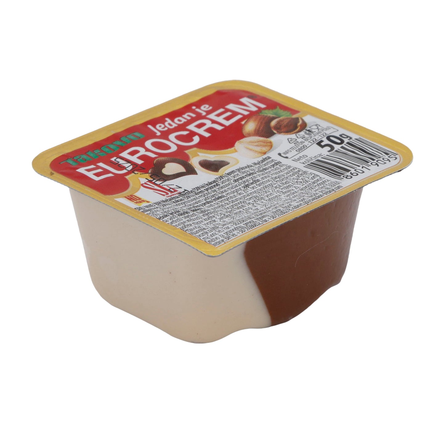 Fındık-Kakao Kreması Takovo | Eurocrem | İki Renkli | 50 g